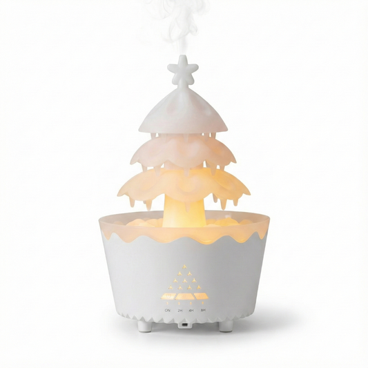 Humidificador y Difusor de Aromas - Lámpara Nocturna LED con Sonido de Lluvia Relajante para Dormir y Decoración